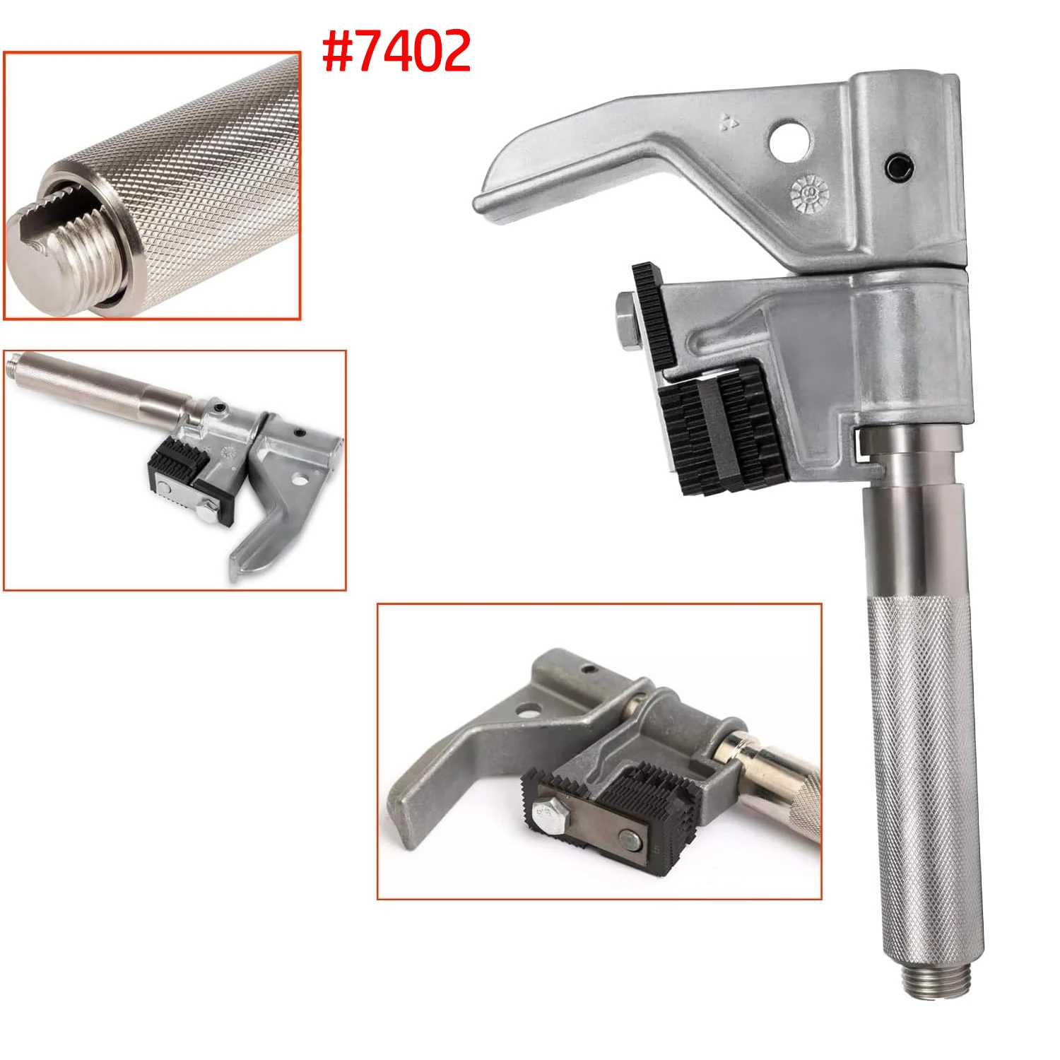 

Универсальный инструмент для ремонта внешней резьбы # 7402 для наружного диаметра от 1-1/4 до 5 дюймов. с набором 6 штампов со стандартной резьбой 216884.