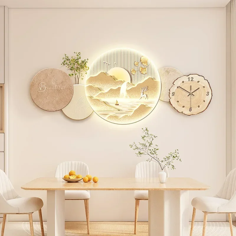 Design Luxury Wall Clock Nordic Aesthetic Bathroom LED Light Wall Clock Bedroom Modern Reloj Pared Home Decor Living Room