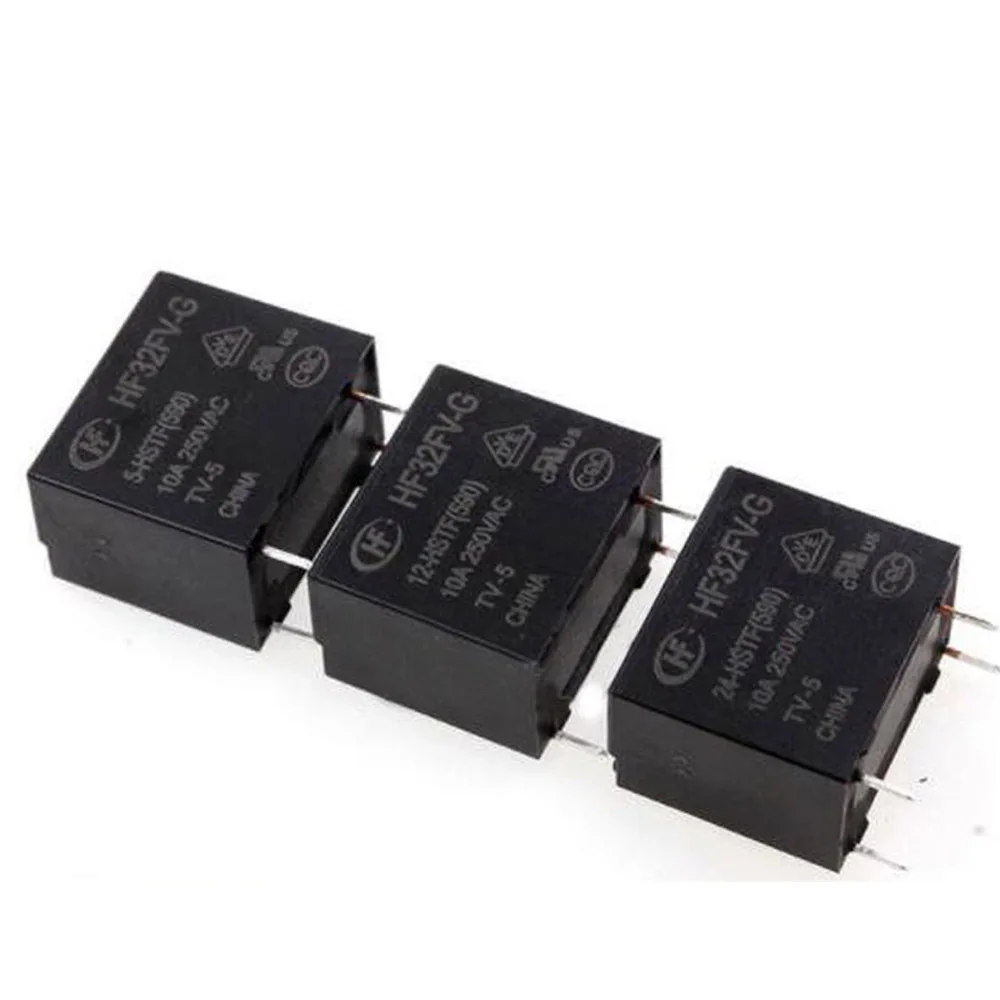 10pcs/lot HF32FV-G-5 12 24-HSTF normally nyitva 4pin 10A DC5V 5V 12V 24V Lovat vált