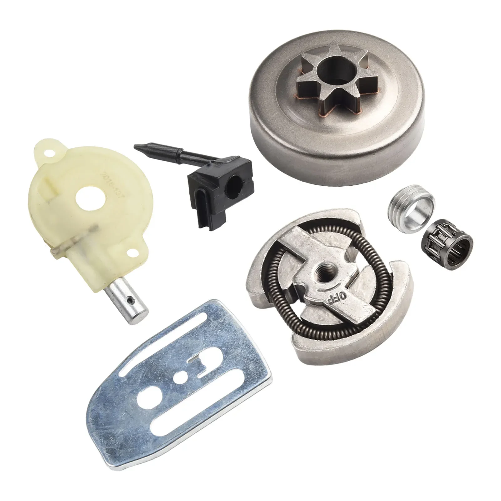 Bomba de Óleo Lubrificador Engrenagem & Kit Cilindro Embreagem para Husqvarna 41 136 137 142 141 Peças Serra Elétrica do Jardim