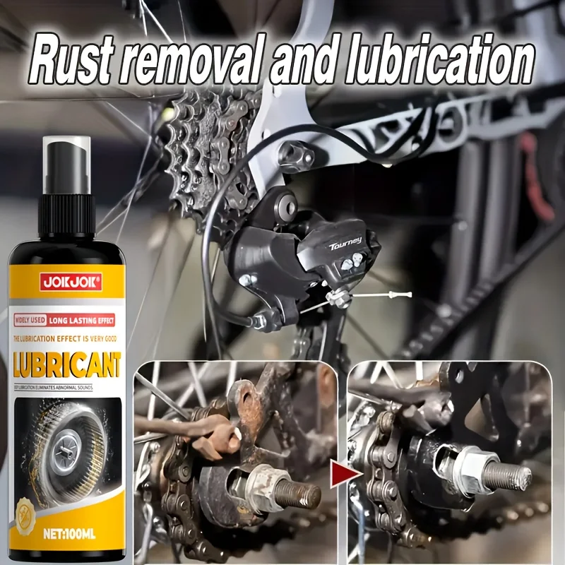 بخاخ تشحيم عجلة السيارة 100 مل - عالمي يقلل الاحتكاك ويحمي المعادن، مثالي لسلاسل السيارة، تركيبة طويلة الأمد بنفسك