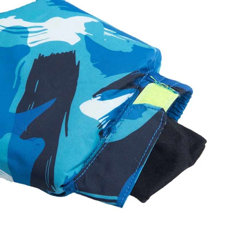 بدلة تزلج للأطفال بدلة حرارية للأولاد والبنات غطاء سترة مفردة ومزدوجة للفتيات بنطال مبطن بالقطن #5