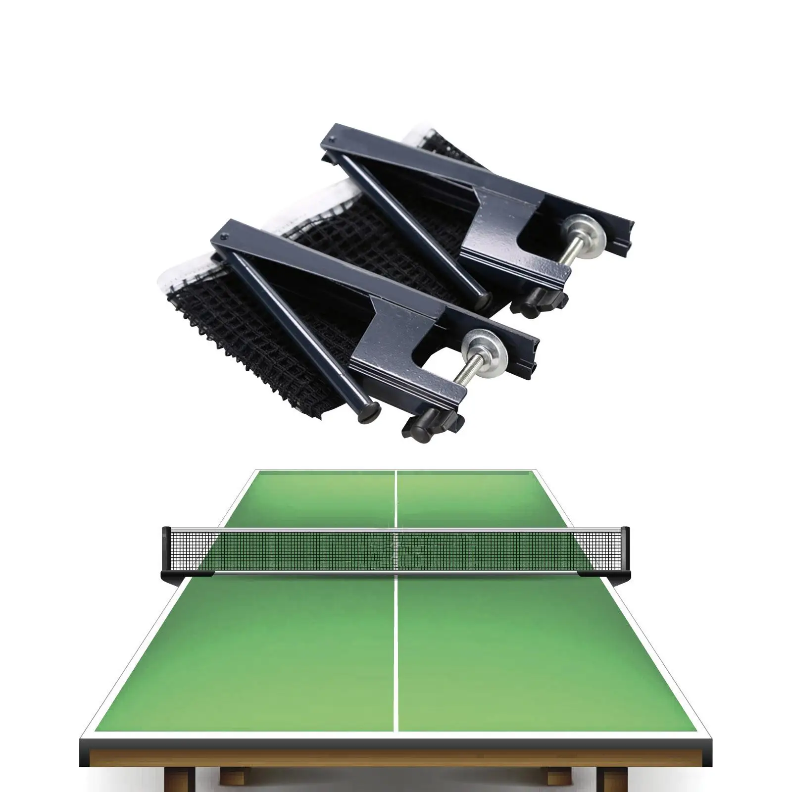 Portable Table Tennis Net and Post Set Screw Clamp Easily Install Adjustable