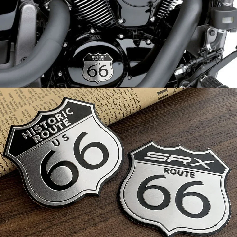 3D Emblem LOGO Tank Oil Cover Motorcycle Aluminum Stickers Moto Decal for Davidson Accessories 66 Historic Route Road King Glide