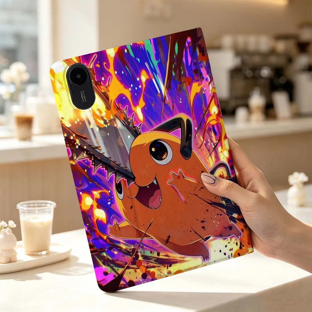 C-Chainsaw man-Pochita Fashion For Xiaomi Poco Redmi Pad 8 2 4 5 6 6S 7 7S SE Pro Max 14 11 8.7 11.2 12.5 Inch Tablet Case