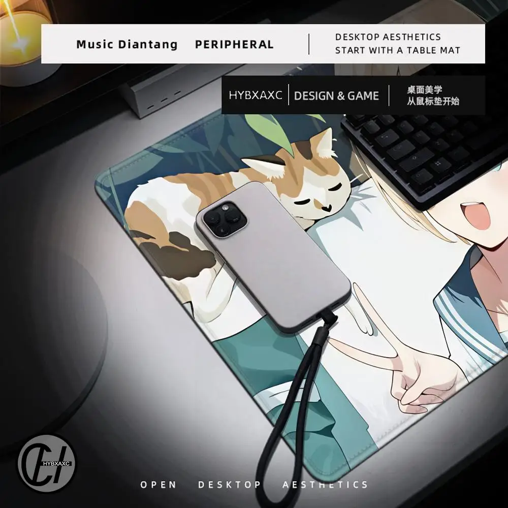 Mouse Streamer Pad MousePad Non-slip Lockedge Virtual Office Student Gaming Thickened Large Iroha Writing Pad K-Kazama Cushion
