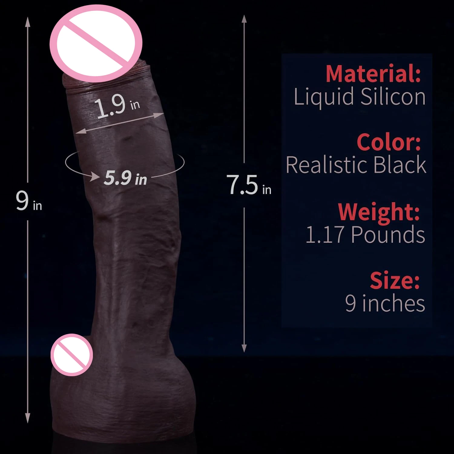 9 Inch Realistic Big Thick Dildo Adult Sex Toy Lifelike Soft Silicone Strong Suction Cup Anal Dildo Male Penis Toys for Women