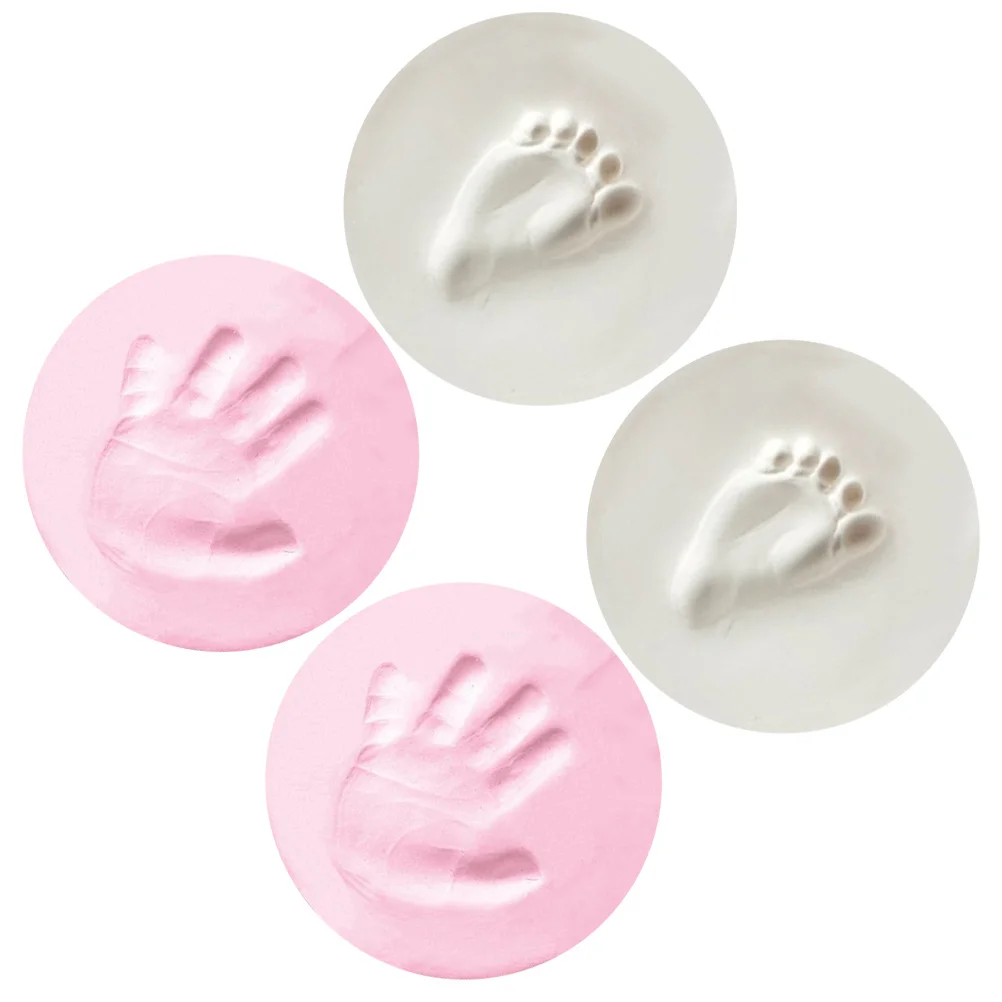 

4pcs Baby Handprint Keepsake Kit Diy Infant Footprint Molds Newborn Memory Gift For Baby Boys Girls Decorative Keepsakes