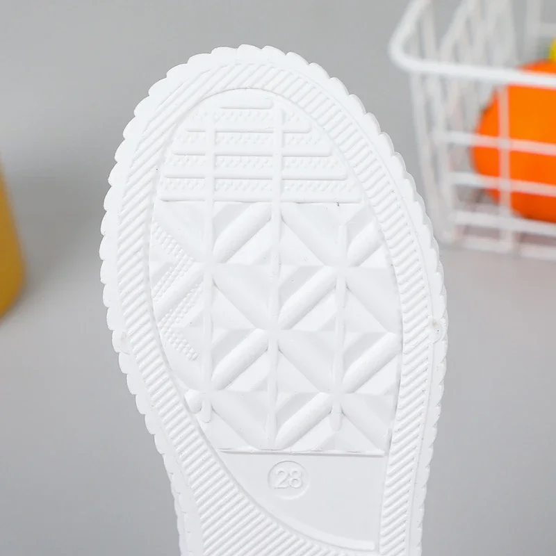 Kinder Segeltuchschuhe Frühling Herbst Weiße Stickerei Cartoon Jungen und Mädchen Einzelschuhe Rosa Weiche rutschfeste Kinder Freizeitschuhe – Detail 7