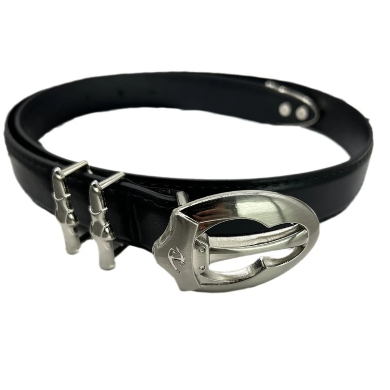 

A2ES Adjustable Length Waistband Aesthetic Belt Durability Metal Buckles Waist Belt