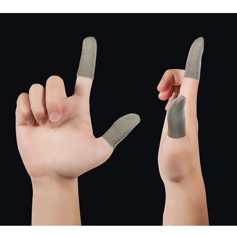 Silver fiber finger sleeve for mobile game, anti-sweat, breathable touch finger cover