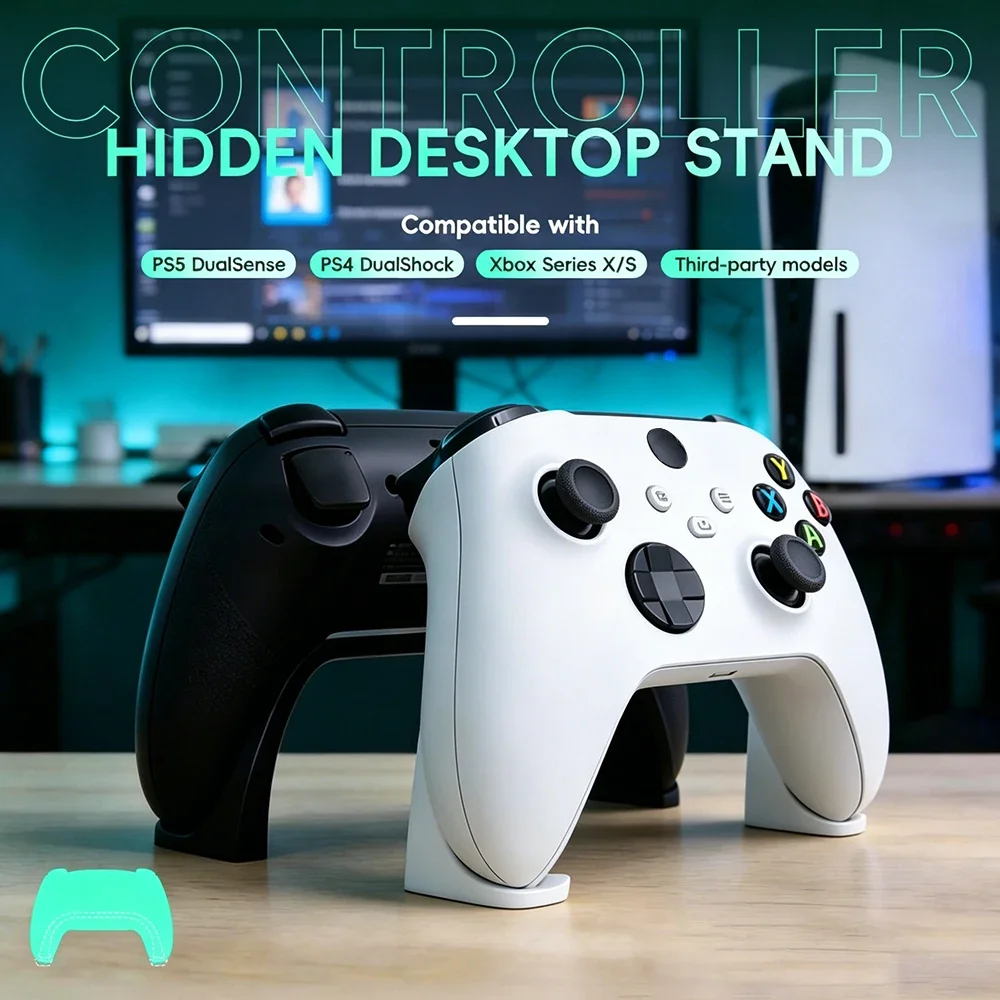 Data Frog Gamepad Stand for PS5 Xbox GameSir, Desktop Controller Mount, Universal Game Controller Display Dock for PC Gaming view 3
