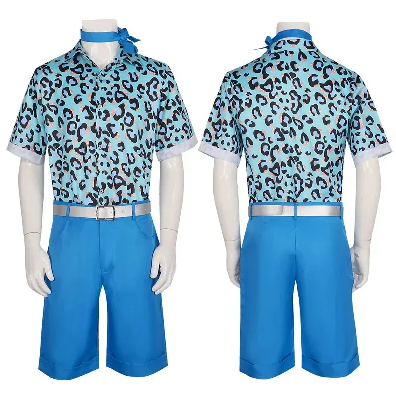 

Movie Barbier Ken Cosplay Costume Shirt Short Belt Outfits Fantasia Men Boys Halloween Carnival Party Disguise Clothes