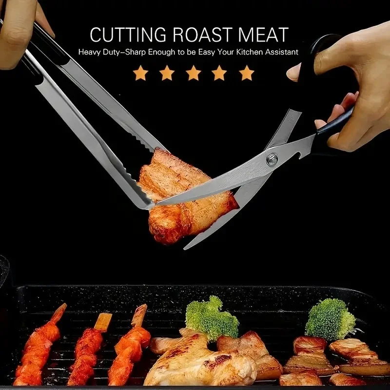 Chicken Cutlet Scissors BBQ Food Clip Kitchen Tool Set