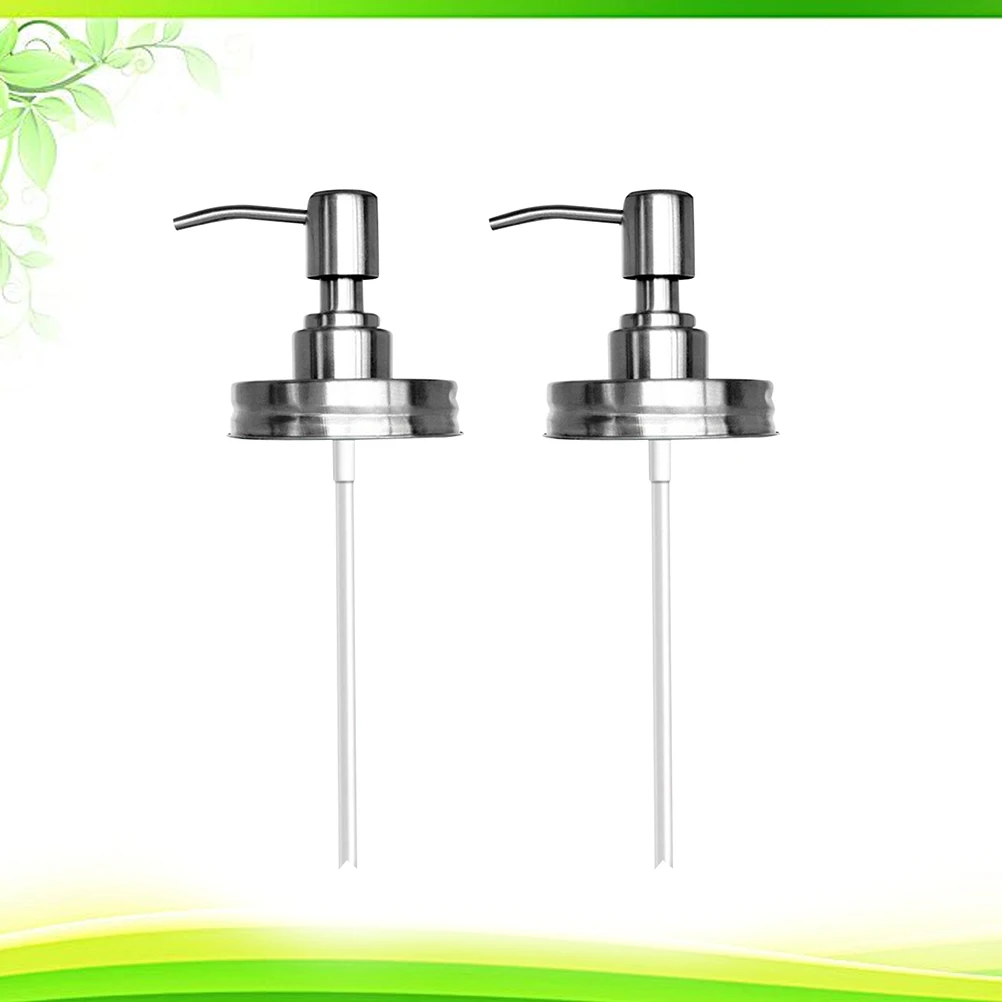 

2pcs Stainless Steel Lotion Pump Rustproof Soap Lid Bathroom Accessories For Jar 70# Size Pump Dispenser Dispenser Lids