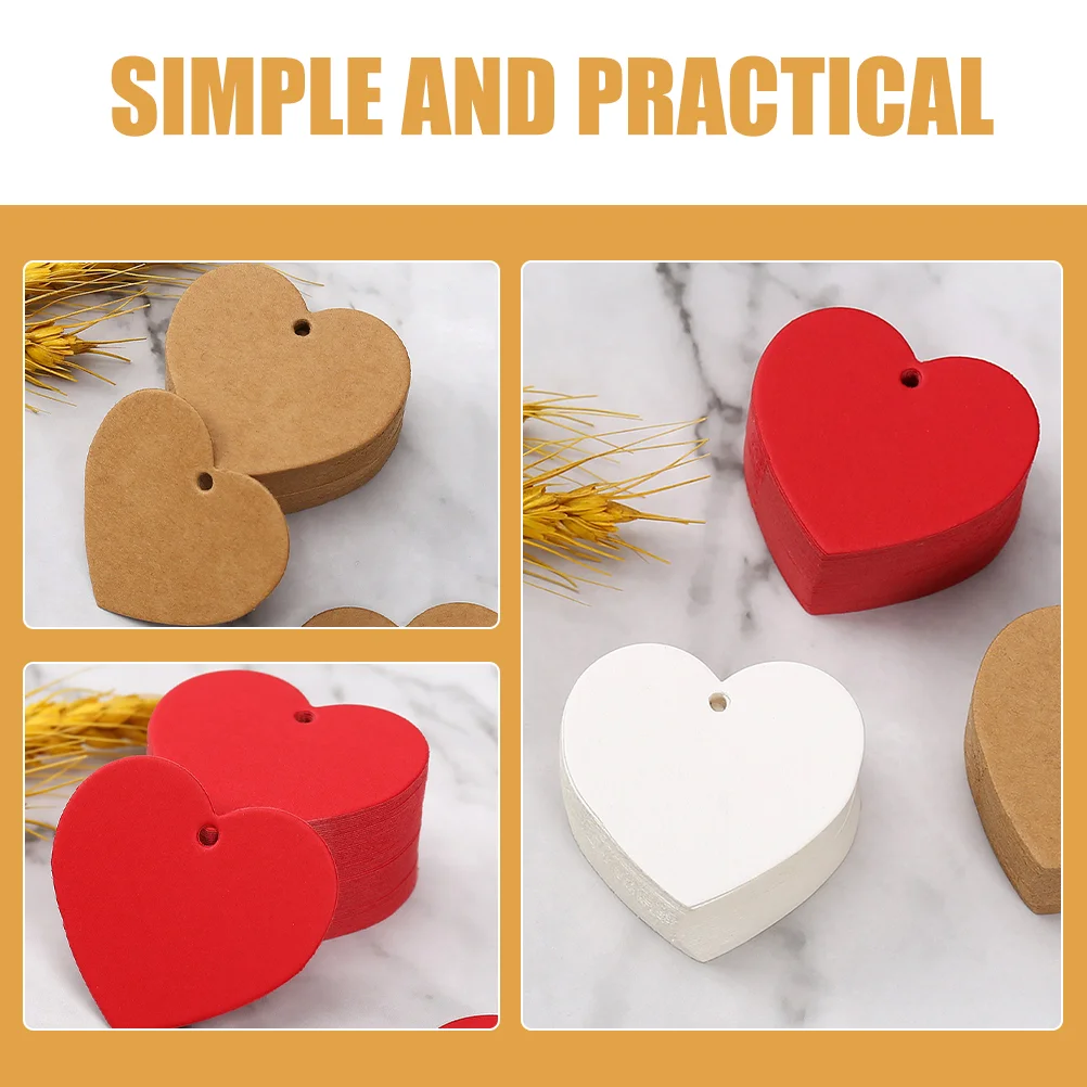 300 Pcs Paper Heart Tags Love Card Cards Portable Small Multi-function Wrapping Labels