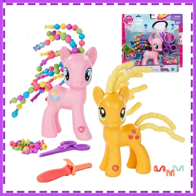 

Hasbro Anime My Little Pony Equestria Applejack Pinkie Pie Twilight Sparkle Gifts for Children Action Figure Model Toys