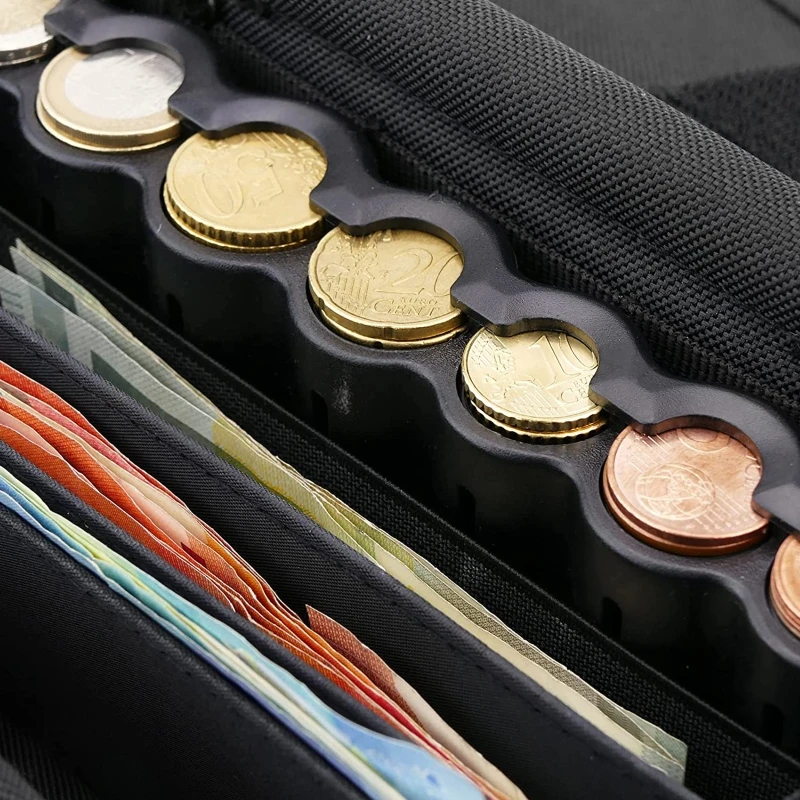 Cash Coin Bag Multi-Compartment for Holding Coin Cents Dollar