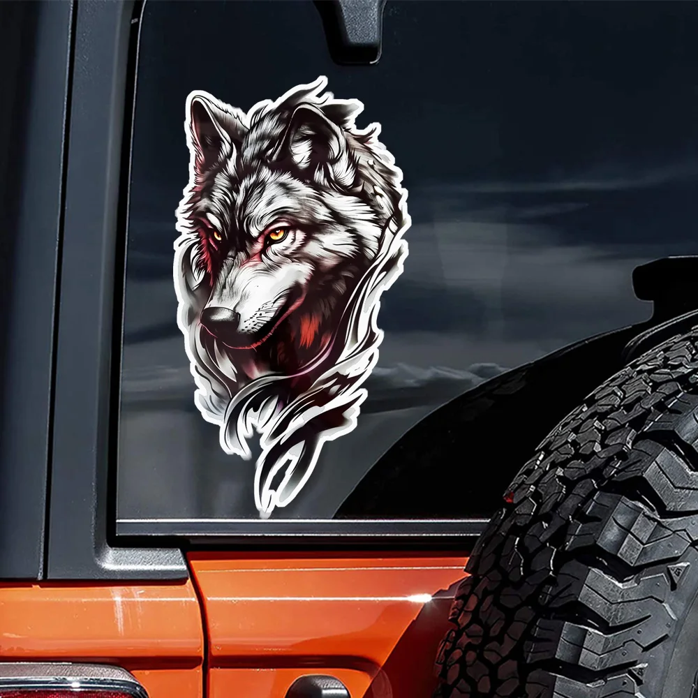 Hаклейка на авто Волк, Wolf Decal Waterproof Car Sticker Decal for Bumper,Window,Laptop,Motorcycle,Truck