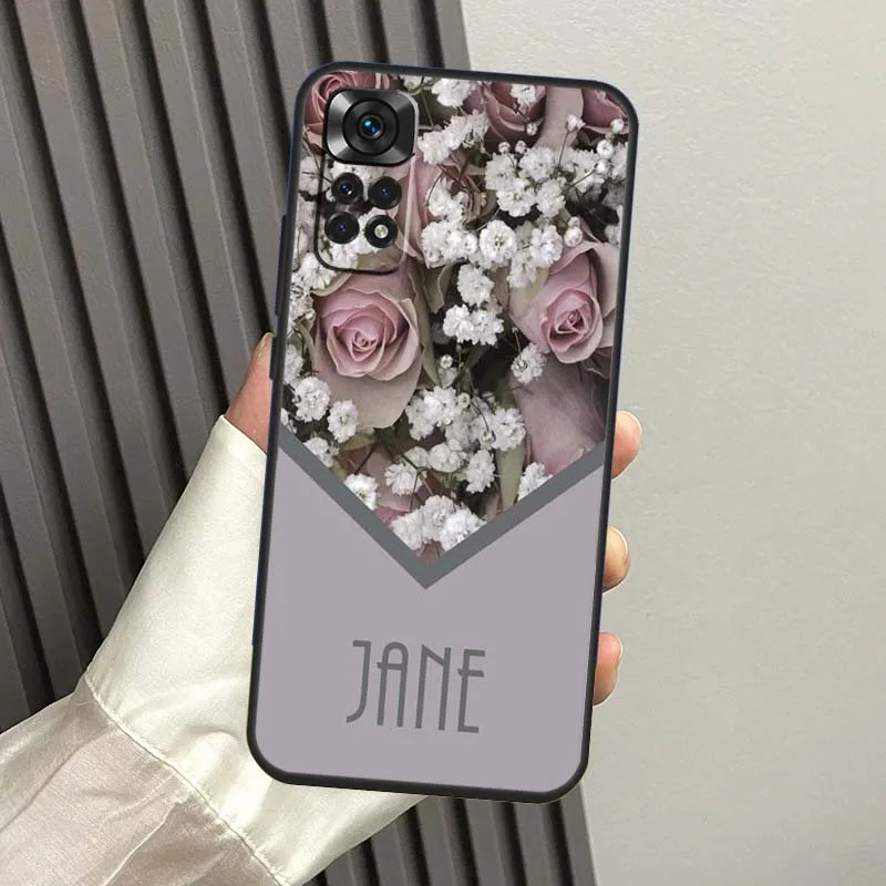 เคสลายดอกไม้หินอ่อนออกแบบตามต้องการสำหรับ Xiaomi redmi Note 10 11 12 Pro 8 9 Note 11S 10S redmi 12C 9C ฝาครอบ10C 10A