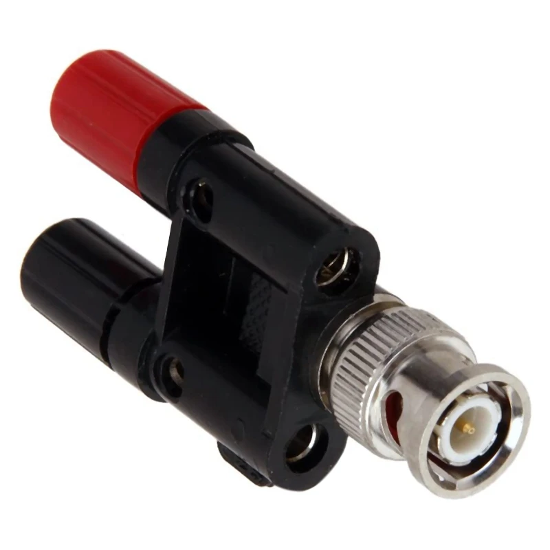 Banana Plug Splitter Connector, BNC macho para 2x4mm fêmea Jack soquete adaptador, 4mm