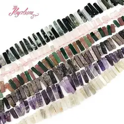 Natural Opal,Quartz,Agates Loose Irregular Stone Beads DIY Necklace Bracelet Strand 15inch 5x15-7x35mm For Jewelry Making