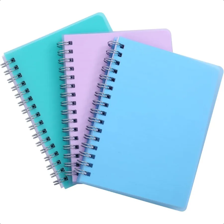 Spiral Notebook 3 Pack Small Notebooks 4.3''x 5.7'' Mini Ruled Lined Journal 480 Pages College School plies Pocket Notebook for