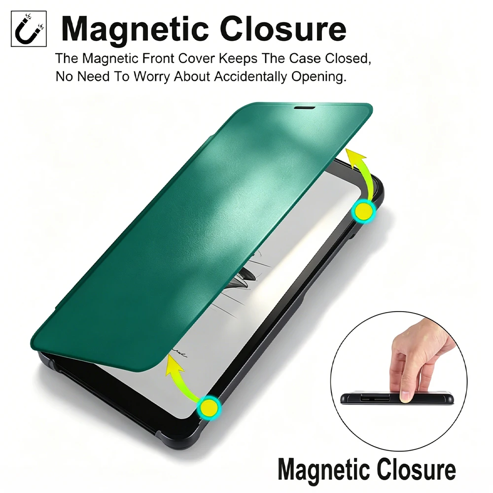 Case for Boox Palma 6.13 / Kant / Kant 2 E-Reader PU Leather Full Coverage Protective Cover with Stand Function