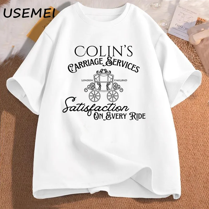 Colin Carriage Club T-Shirt Women Polin Season Penelope Colin Literary Tshirt Book Club Cotton Short Sleeve Summer Tees Clothing