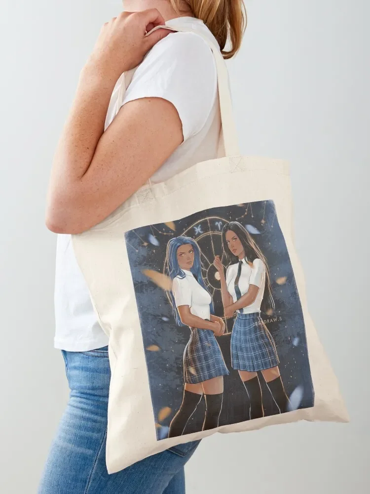 The Vega Twins. Tote Bag tote bags aesthetic shopping bag hand bags Women's shopper