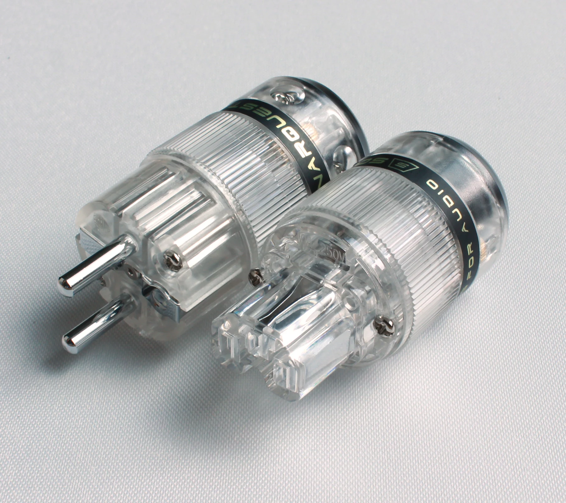 SONARQUEST Power Plug ST-PE(T)+ ST-PC(T) Rhodium Plated HIFI EU Male & Female IEC High Quality Diy Connector