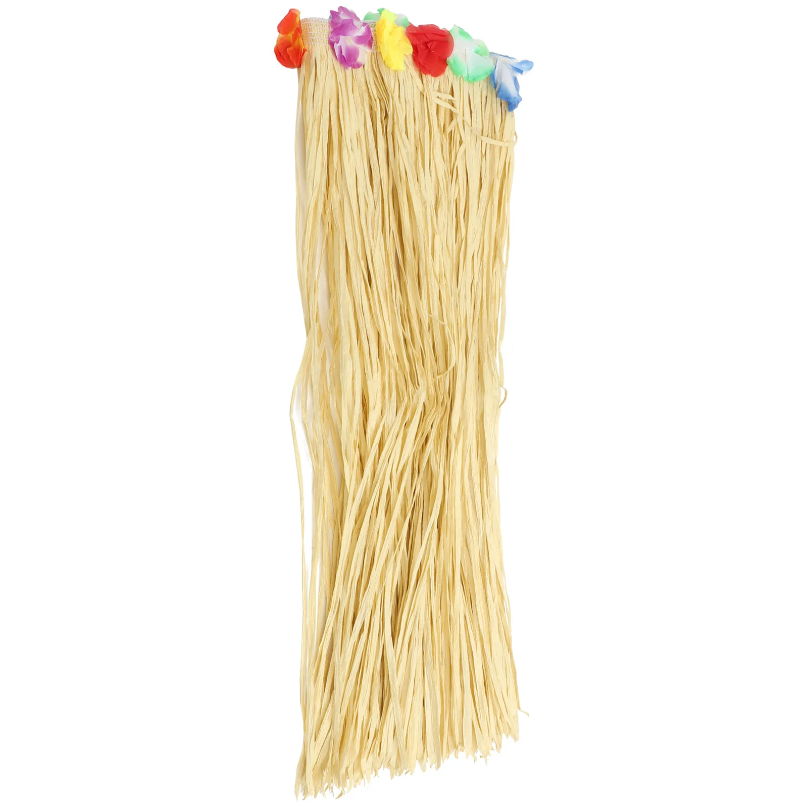 하와이안 훌라 스커트 라피아 댄스 드레스 조절 가능한 탄성 벨트 트로피컬 루아우 파티 공연 의상 풀 스커트 비치