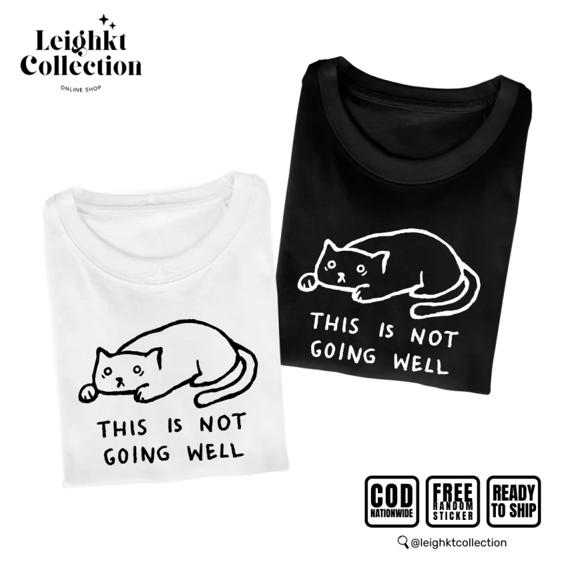 Cat Not Going Well Cat Aesthetic Shirt, Coton, IQUE dex