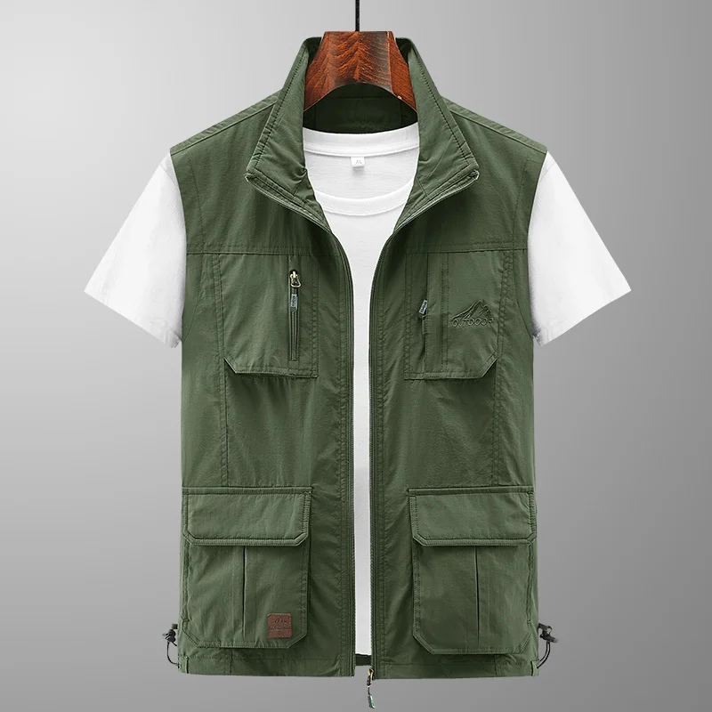 

2023 Men's Vests Mens Jacket Sleeveless Spring Summer Autumn Casual Travels Hiking Work Multi-pockets Waistcoat