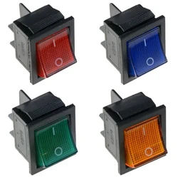 1Pcs KCD4 Latching Rocker Switch Power Switch I/O 4 Pins/6 Pins with Light 16A 250VAC 20A 125VAC