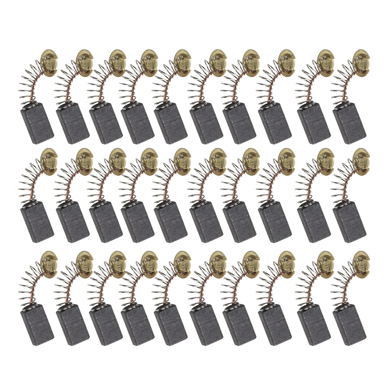 30pcs 10 Sizes Carbon Brushes Electric Motor Graphite Replacement For Hammers Circular Saws Angle Grinders Power Tools Motors