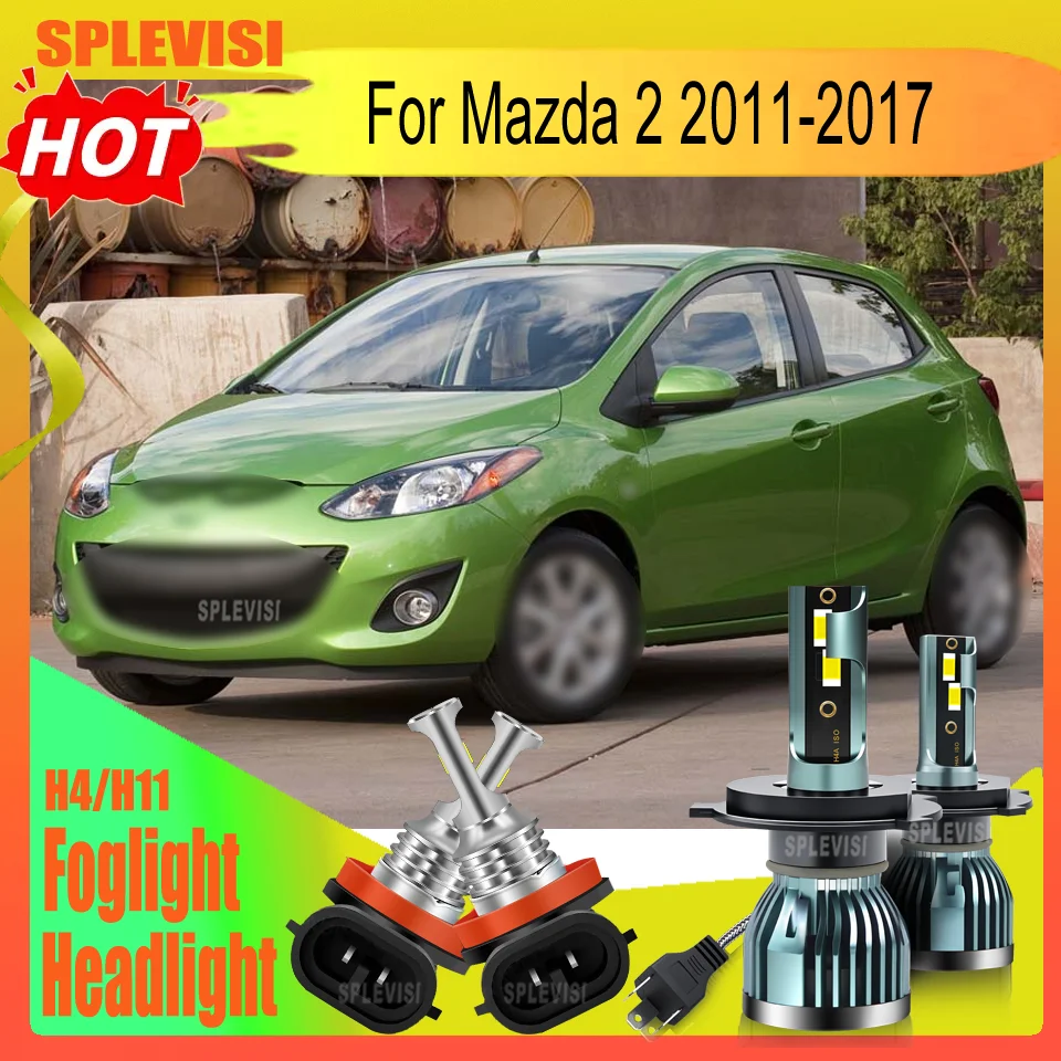

LED Headlight Foglight 9003 H9 Energy Saving Applicable to bad weather dueable For Mazda 2 2011 2012 2013 2014 2015 2016 2017