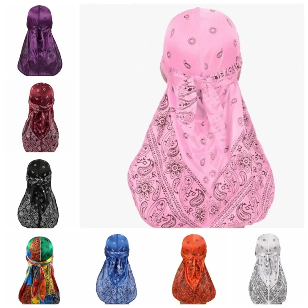 

Fashion Breathable Long Tail Pirate Hat Dustproof Quick Dry Banded Headscarf Hat Solid Color Sun Protective Fishing