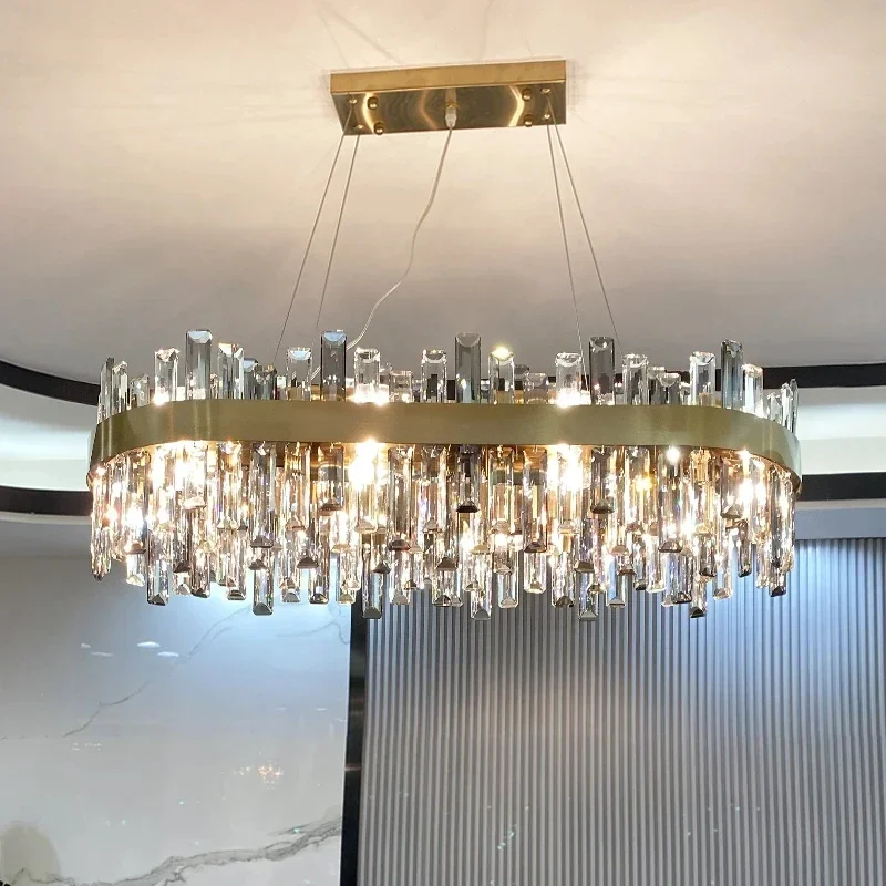 

Creative and Minimalist Luxury Modern K9 Crystal Chandelier Living Room Light Bedroom Light high-end kKitchen iIsland Chandelier