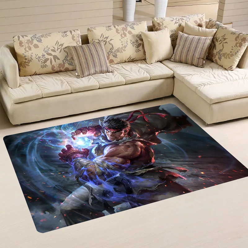 Floor Mat Classic Game Room Rugs Street Fighter Doormat Entrance Door Carpets Kitchen Rug Balcony Home Foot Carpet Mats Bathroom