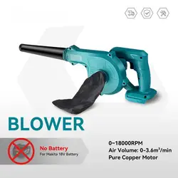 Electric Air Blower & Suction 2 In 1 Cordless Portable Handheld Leaf Computer Dust Cleaner Power Tool For Makita 18V Battery