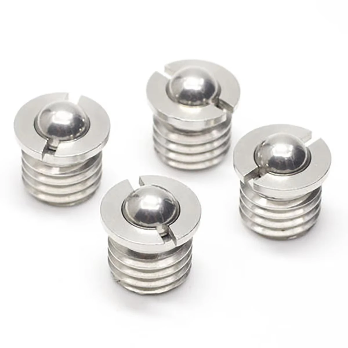 304 Stainless Steel Flange Type Spring Ball Plunger Press-In Bead Screw