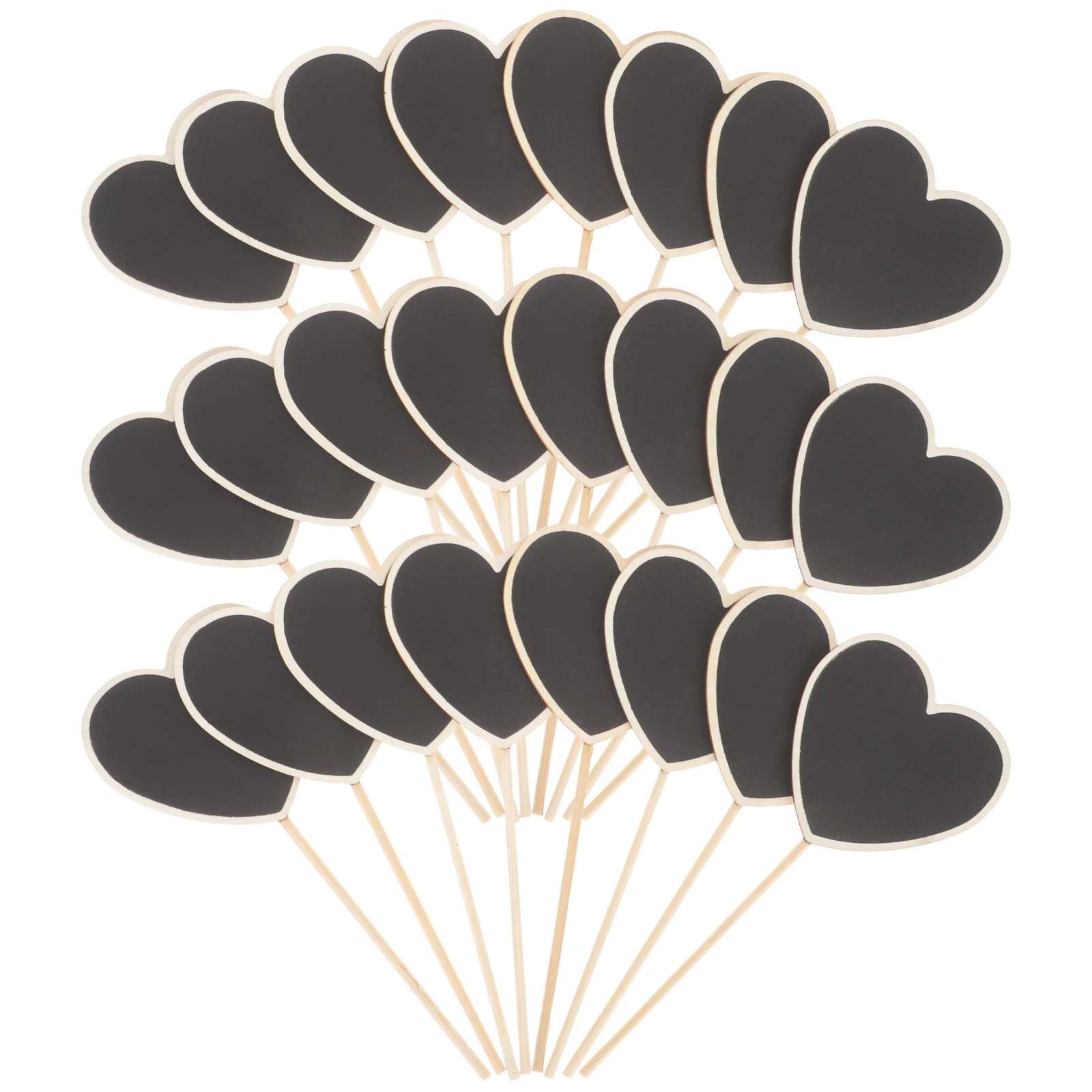 

30pcs Wooden Blackboard Plant Labels Heart Shape Garden Markers For Flower Beds Plants Classification Gardening Supplies