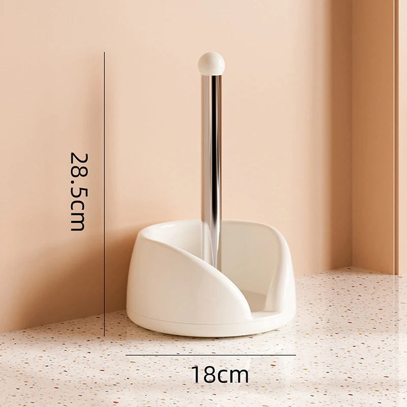 Multifunctional Rotating Paper Towel Holder, Desktop/Standing Kitchen Paper And Plastic Wrap Storage Rack