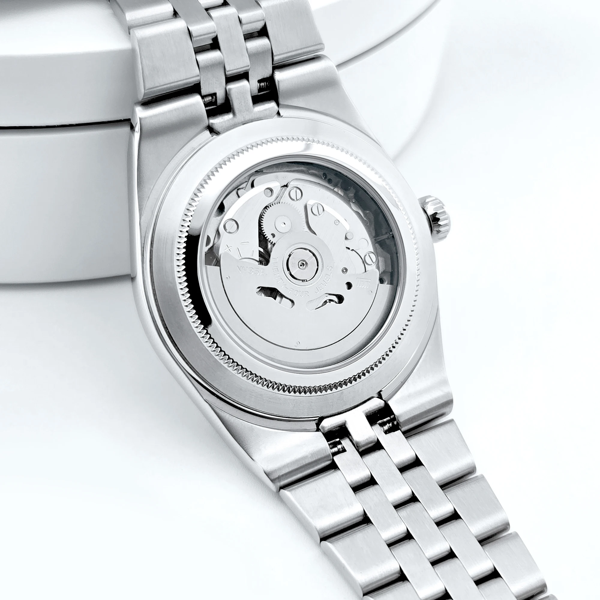 CUSTOM Logo Diy 40mm NH35 Mechanical Automatic Men's Watches Sapphire Crystal Luminous Markings Stainless Steel Watch Waterproof
