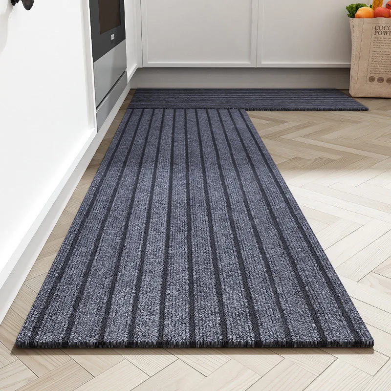 Oilproof Non-slip Kitchen Mat Water Absorbent Durable Home Scrape Door Mats Dirt Trapper Entrance Mat Erasable Kitchen Rug Entry