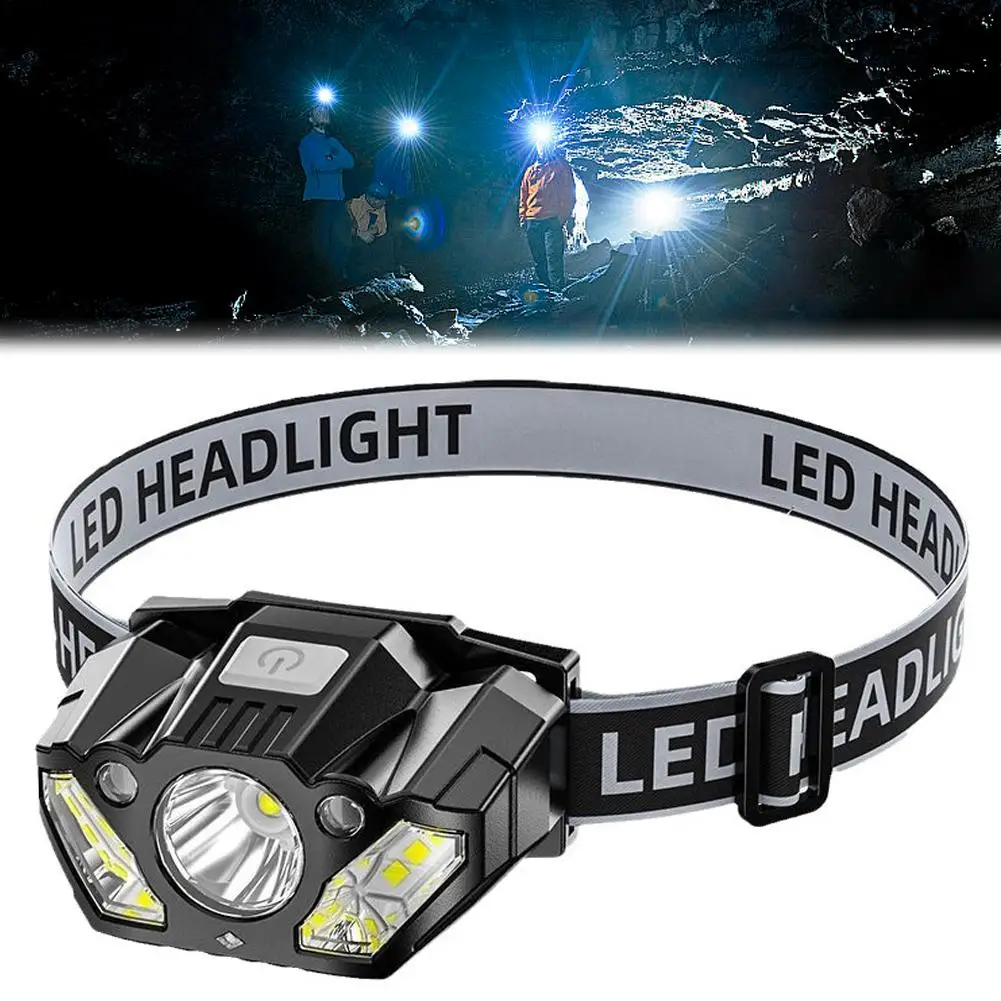 

LED Waving Sensor Headlights Super Bright And Bright Work Long Light Head Light Mounted Range Extra Charging E5W8