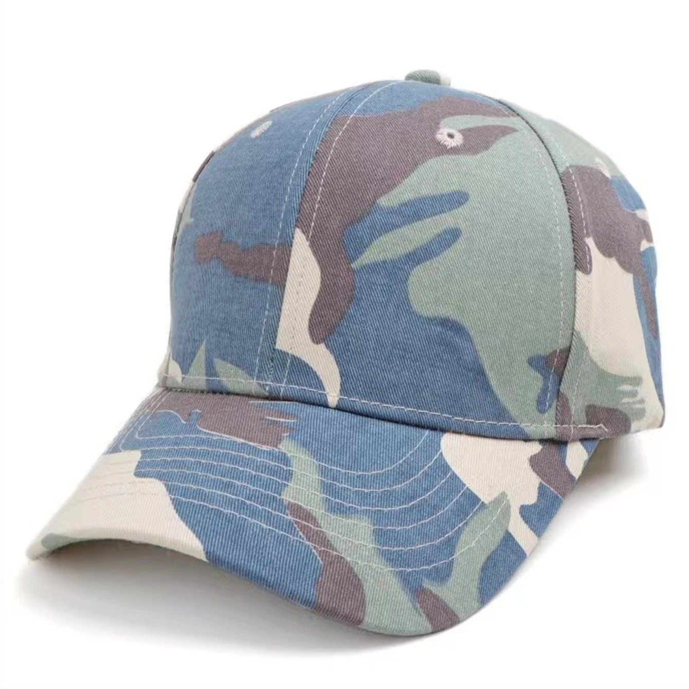 A men\'s and women\'s camouflage new-style striped printed baseball cap, cap, hiking and fishing cap outdoor sports sun visor