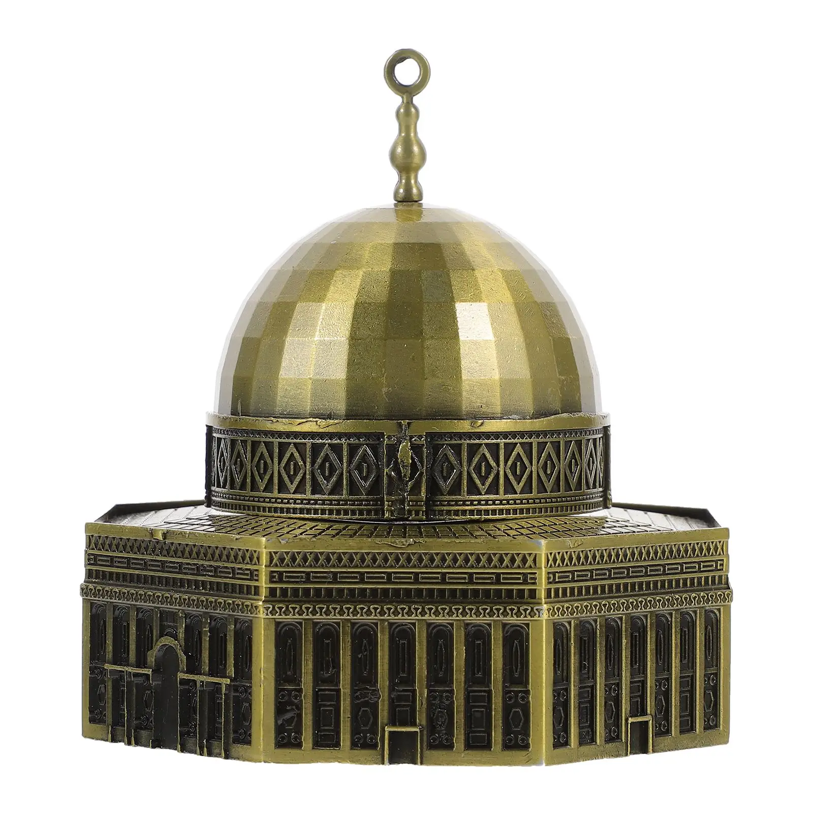 

Islam Model Religious Dome Landmark Building Model Metal Dome of the Rock Model Craft Home Decor Dome of the Rock Statue