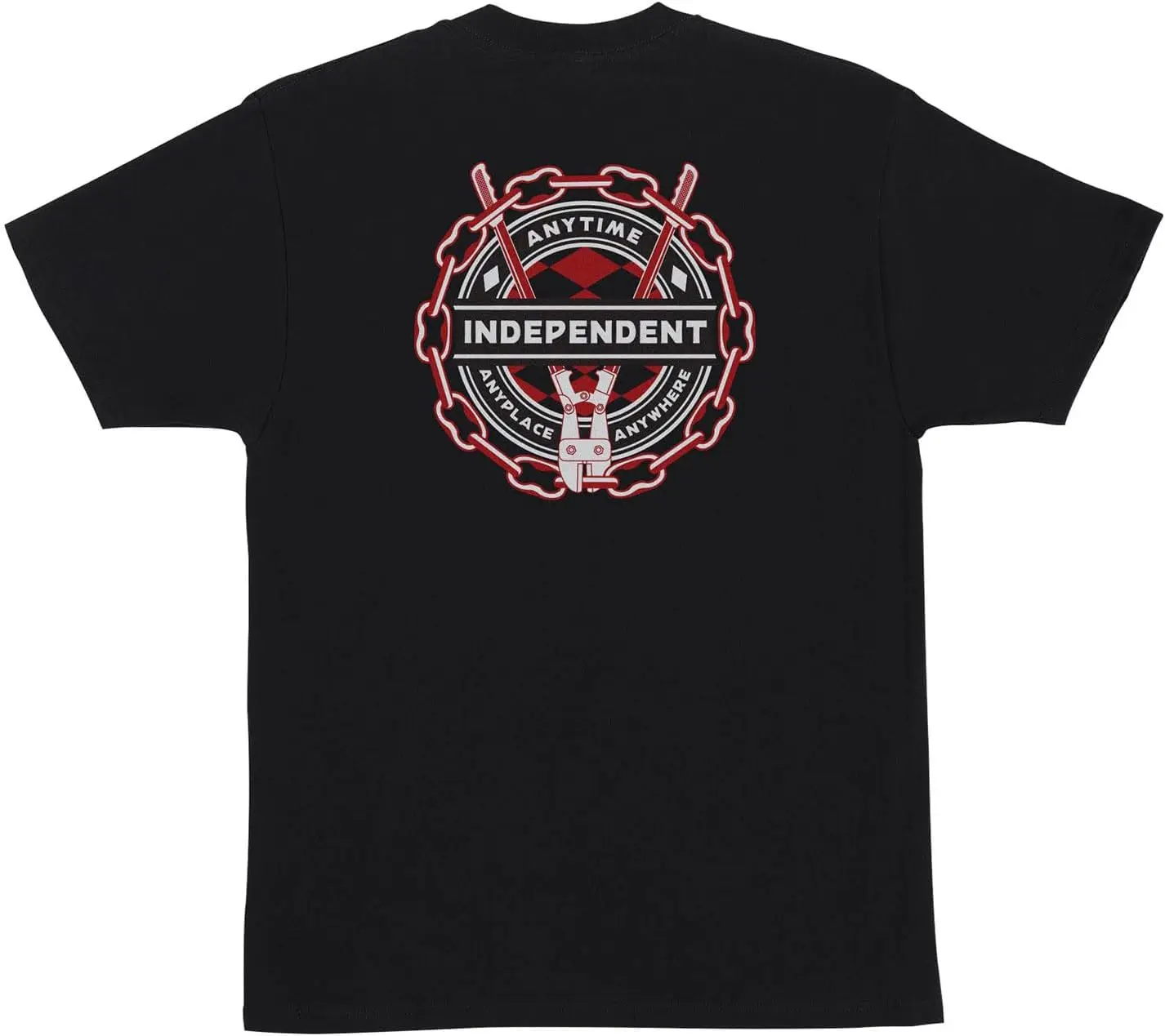 INDEPENDENT Truck Company Anytime Anywhere Chain S/S Heavyweight T-Shirt Black Lg Mens